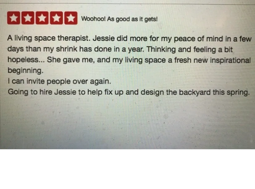 Client testimonial review